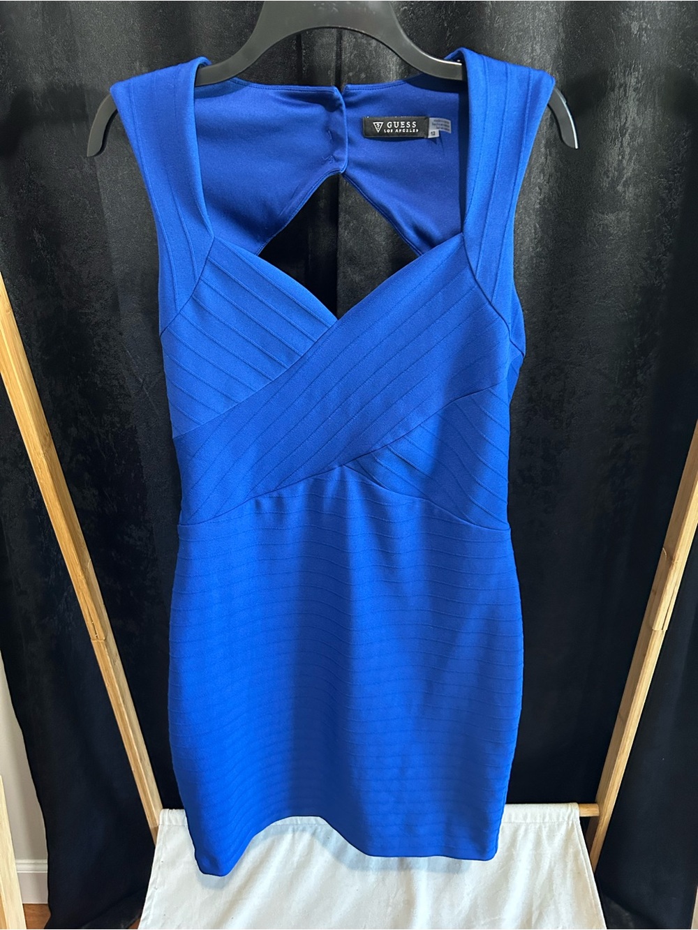 GUESS Royal Blue Sleeveless Bandage Mini Dress